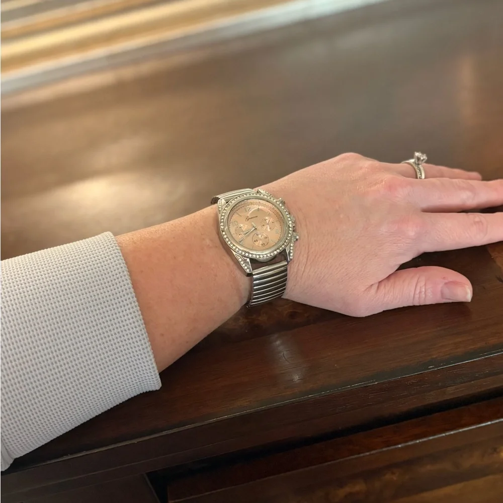 Geneva silver watch
